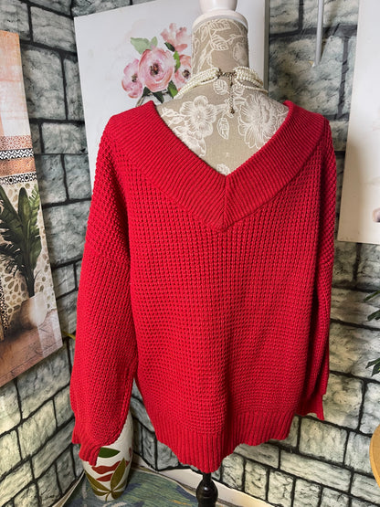 Zenana Red Sweater Women sz Medium