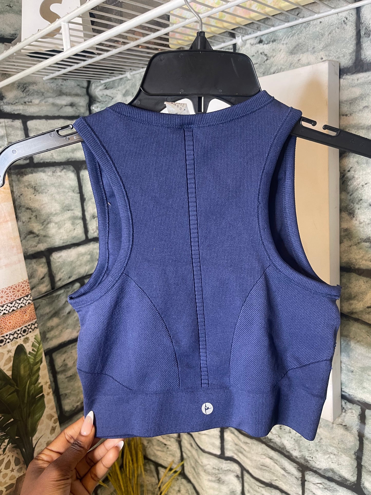 90 degree Blue Sports Bra Women sz Small