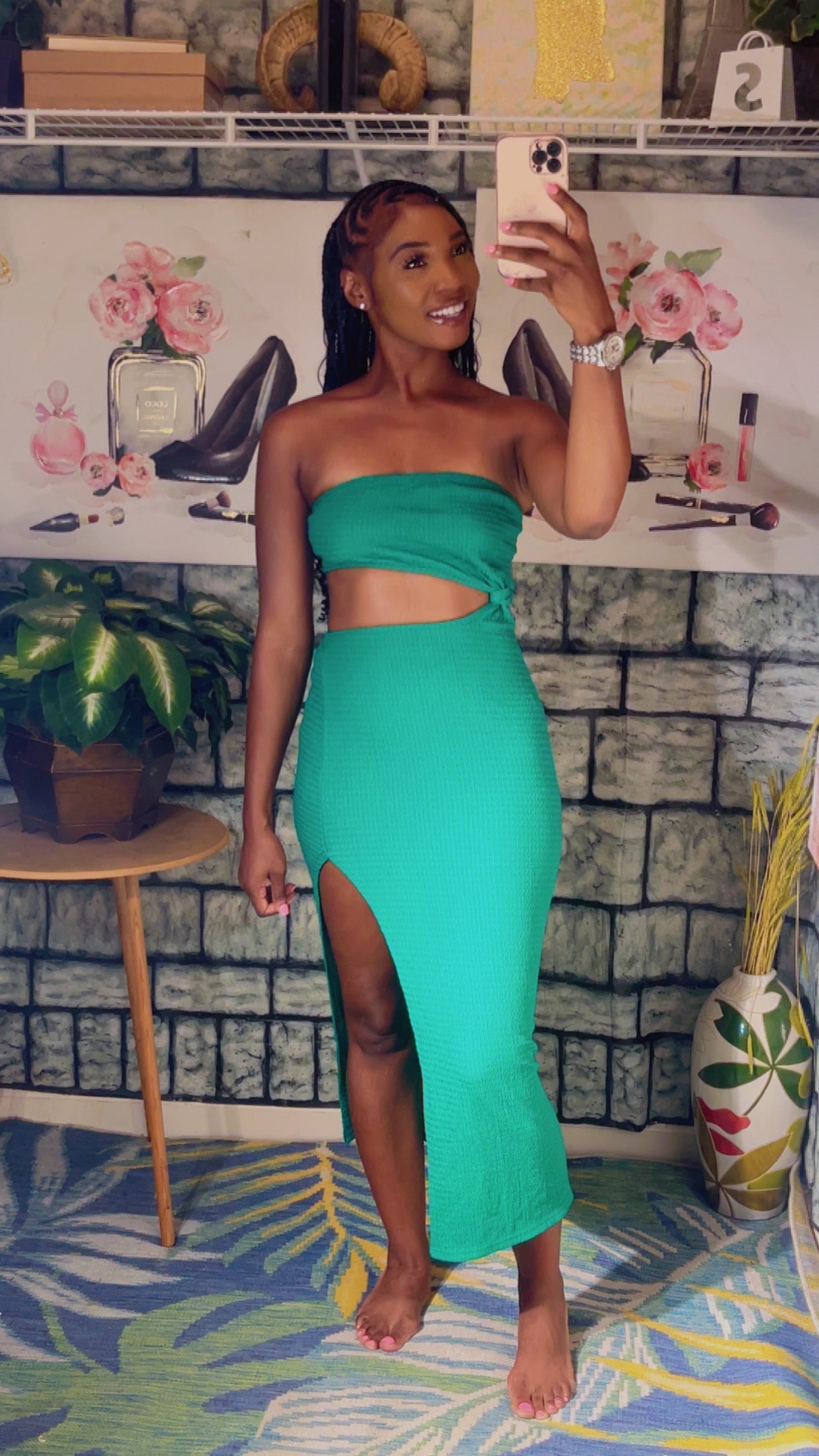 Shein Green Dress Women sz Small