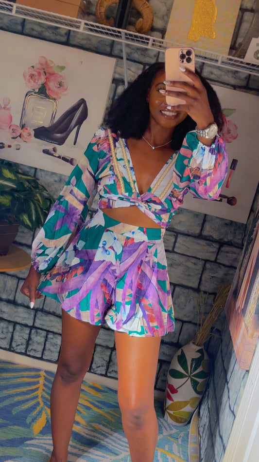 NEW Green Purple Romper