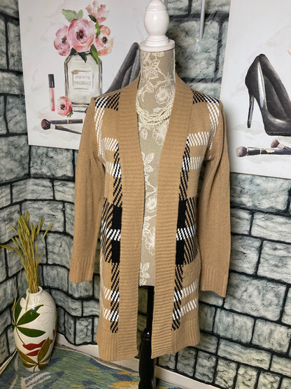 Love Tan Cardigan Women sz Medium