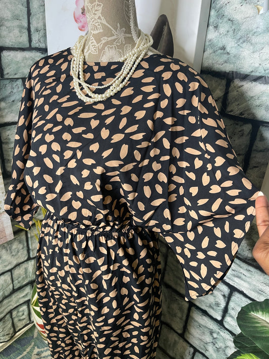 Shein Brown Black Jumpsuit Women sz Small