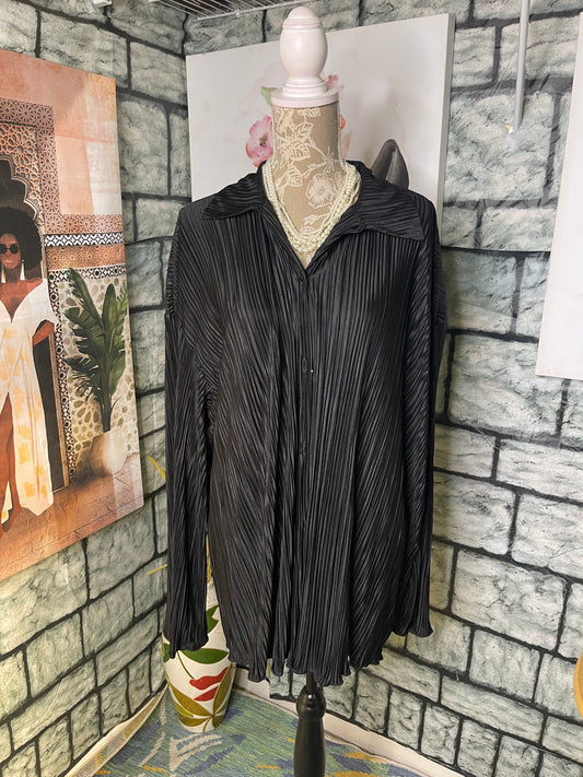 Shein Black Oversize Blouse Women sz Large