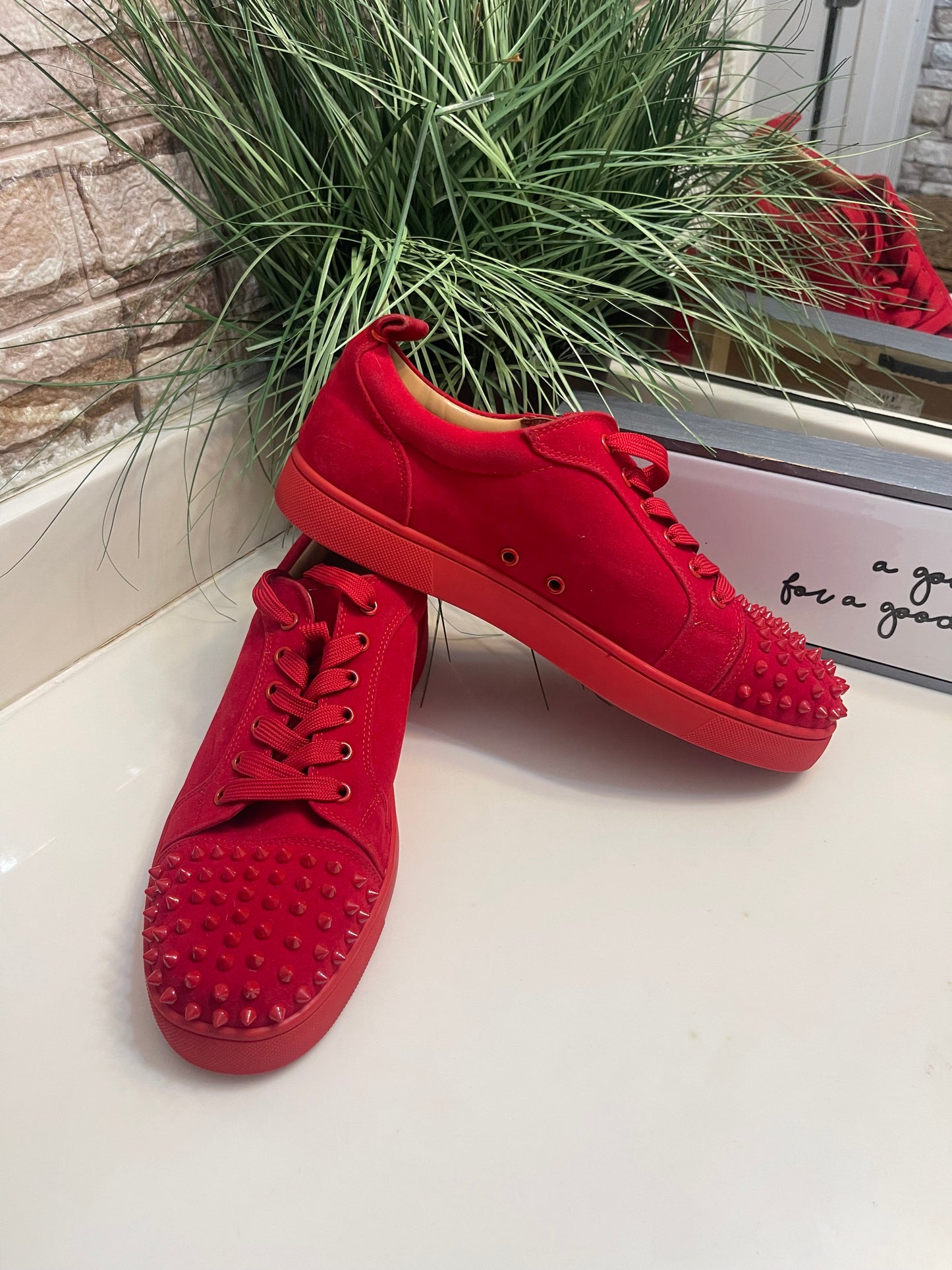 Christian Louboutin Red Spike Men sz 43 = sz 10