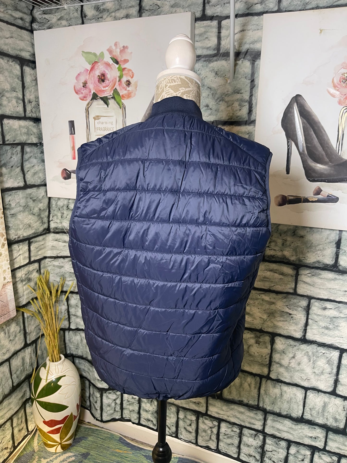 Zara Navy Vest Women sz Small