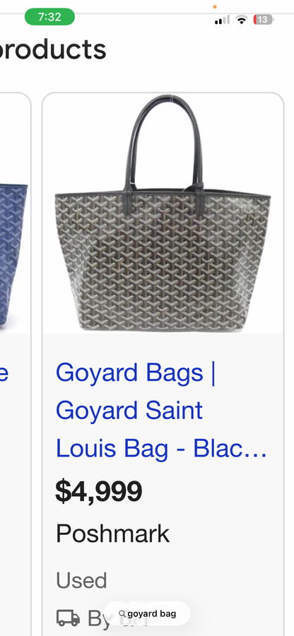 NEW gray handbag (goyard look alike) Large Size