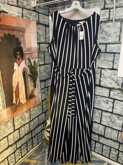 NEW Est 1946 Black White Jumpsuit Women sz 22.24