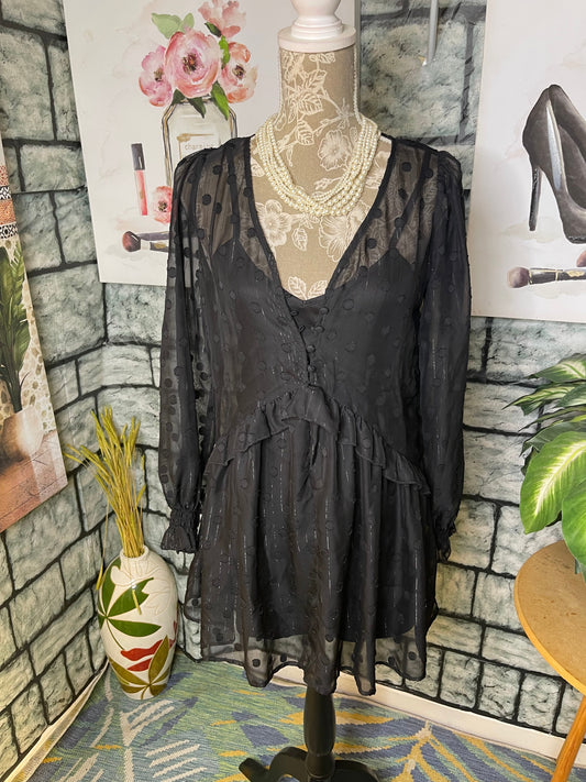 Allison & Kelly Black Dress Women sz Small