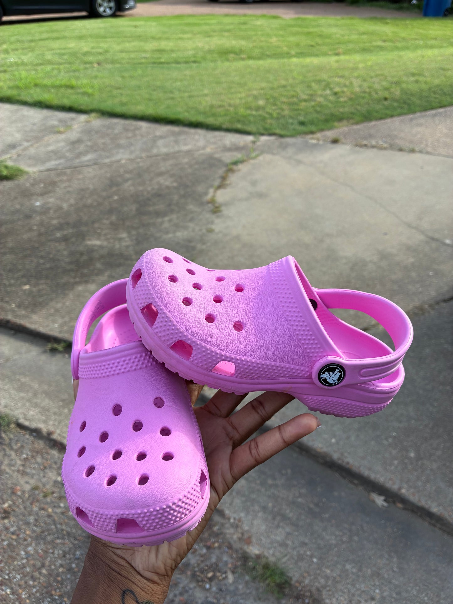 Crocs Pink Girls sz 11