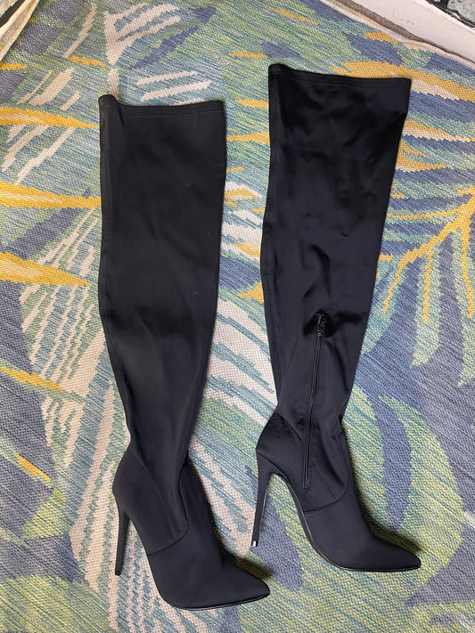 NEW Shoe Dazzle Black Tall Heels Women sz 10