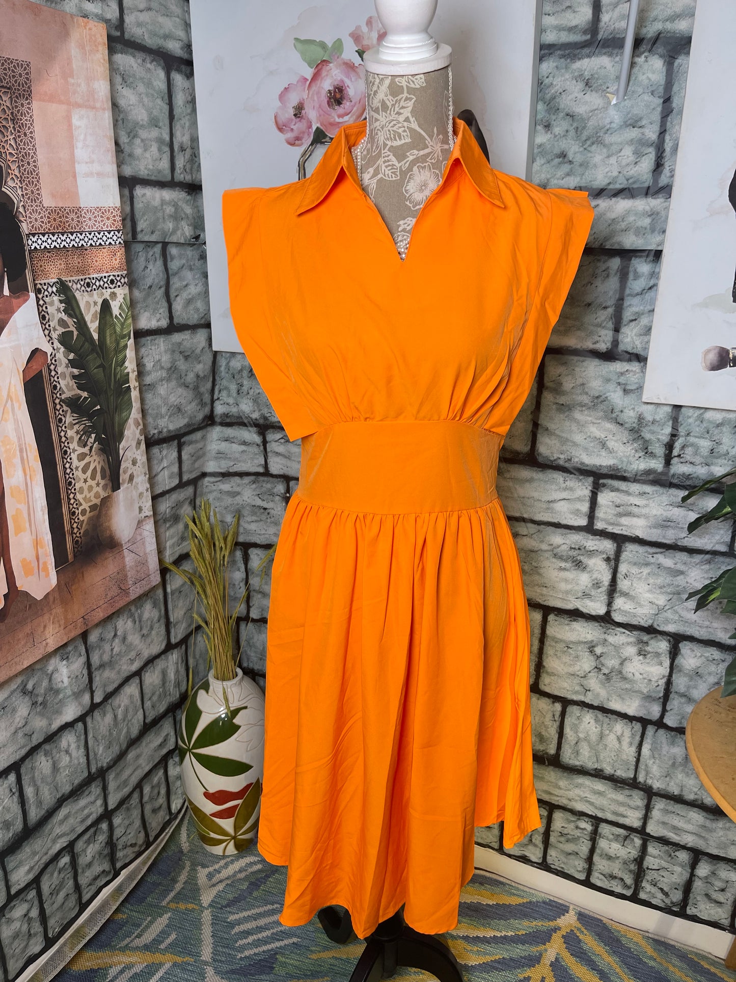 Orange Dress Women sz Small