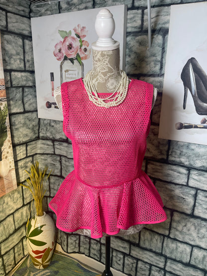 Gracia Pink Blouse Women sz Medium