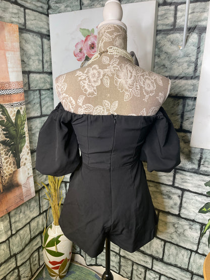 Do Be Black Romper Black Women sz Small