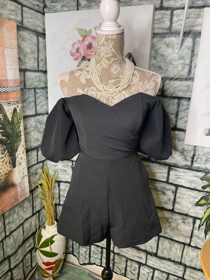 Do Be Black Romper Black Women sz Small