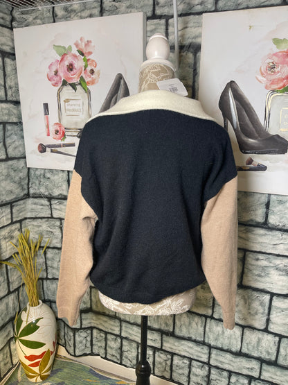 Lelis Black White Sweater Women sz Medium