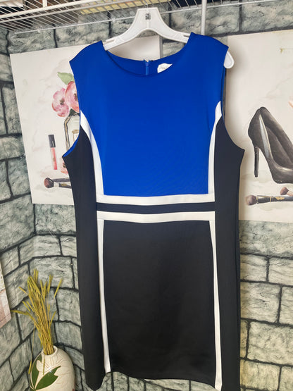 Calvin Klein Blue Black Dress Women sz 20