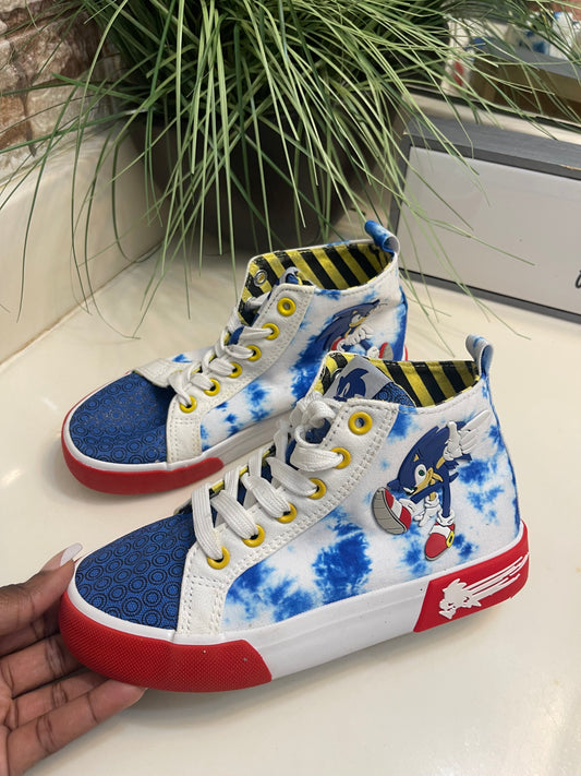 Sonic Blue White Sneakers Boys sz 2
