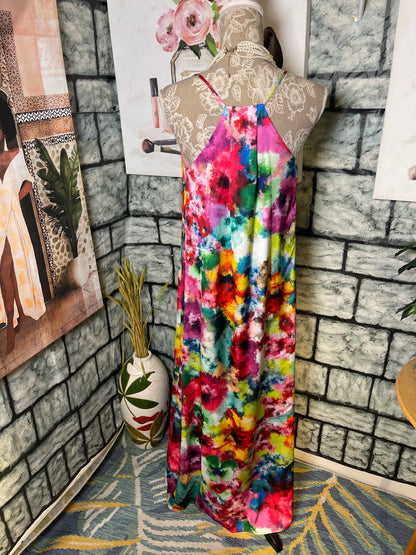 Nicole Miller Colorful Dress Women sz Small