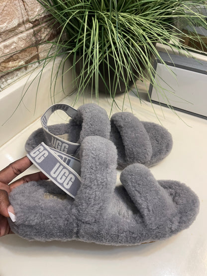 Ugg Gray Slipper Sandals Women sz 10