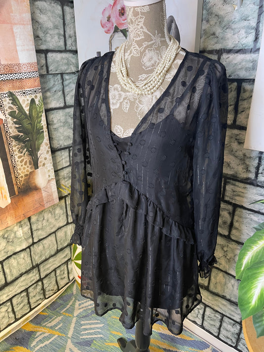 Allison & Kelly Black Dress Women sz Small