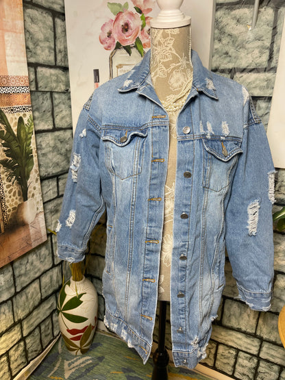 Essue Blue Denim Jacket Women sz Small