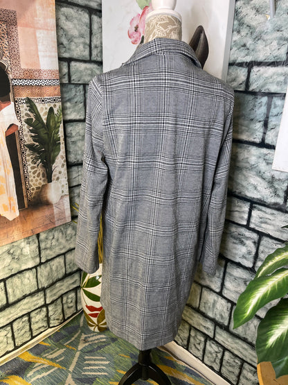 Melloday Black Gray Blazer Jacket Women sz Medium