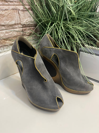 YSL Gray Wedges