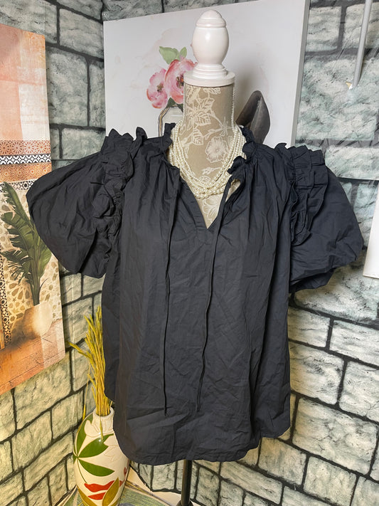 Black Blouse Women sz Large