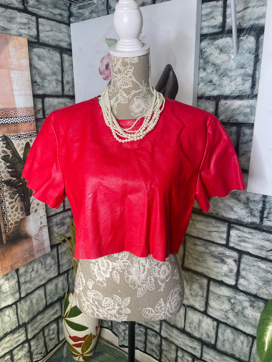 Lavender Brown Red Blouse Women sz Small