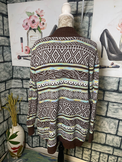 NoBo Brown Cardigan Women sz Medium