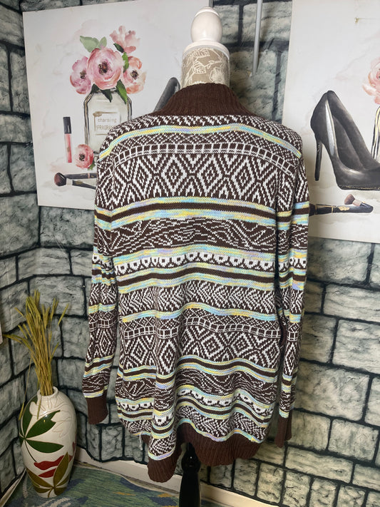 NoBo Brown Cardigan Women sz Medium