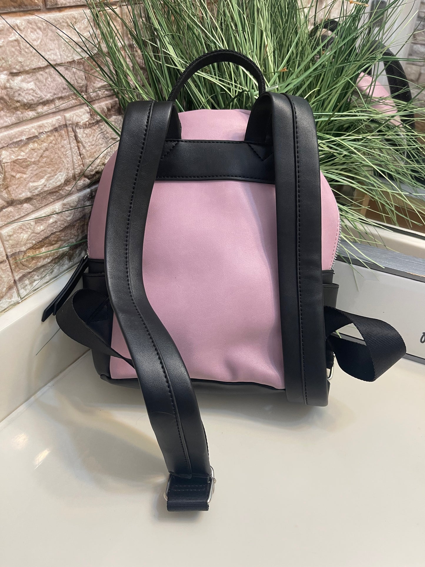 Nine West Backpack Purse Purple Black
