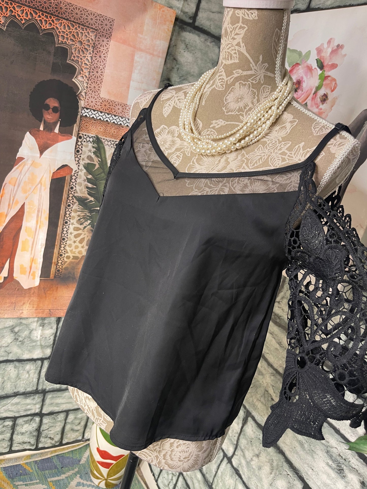 Shein Black Blouse Women sz Small