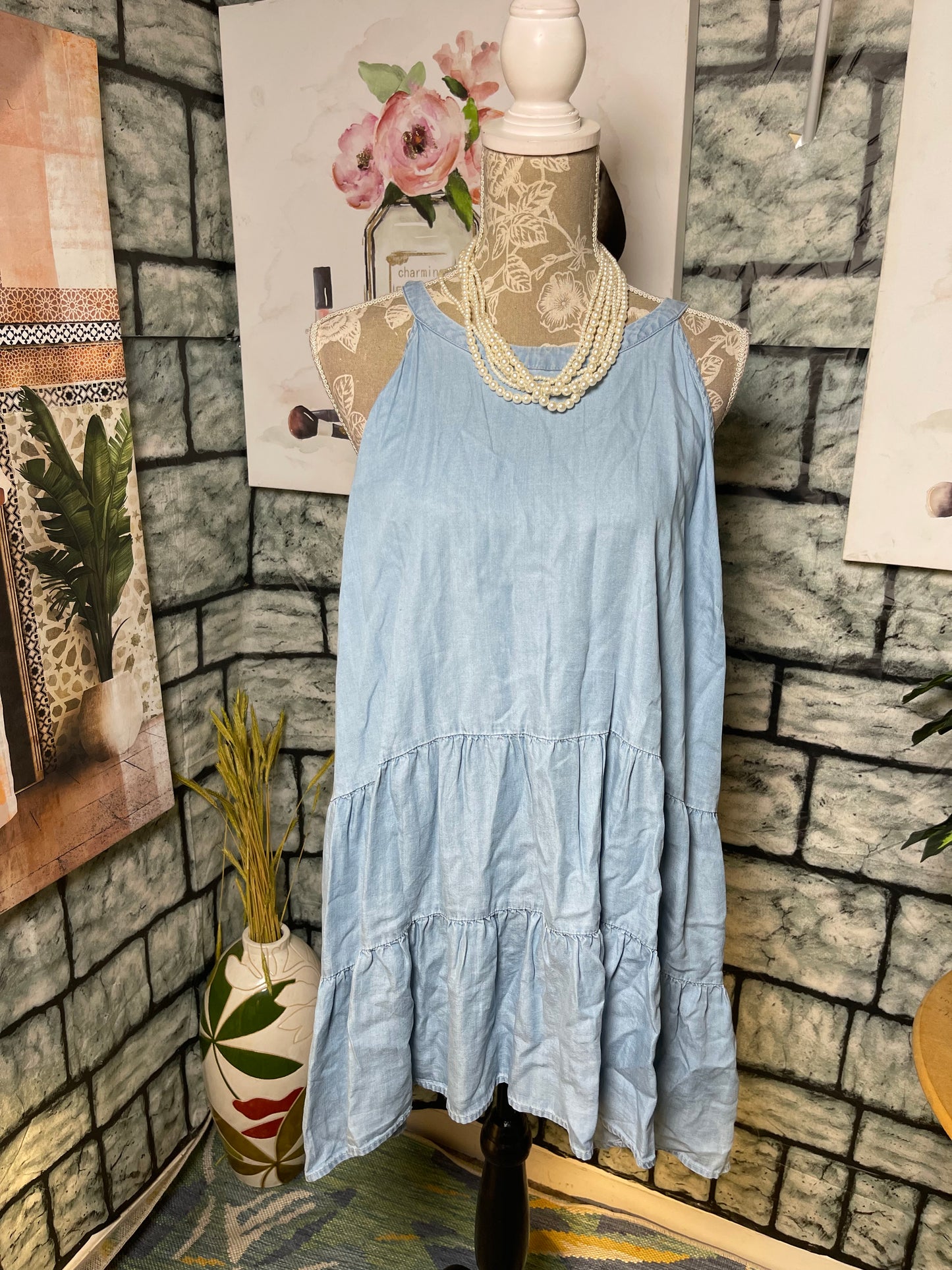 Torrid Blue Blouse Women sz 3XL