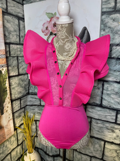 Banjul Pink Blouse Women sz Small