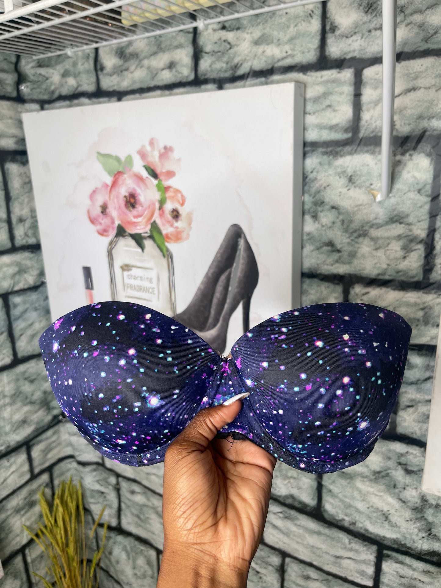 Victoria Secret Blue Star Bra Women sz 34C