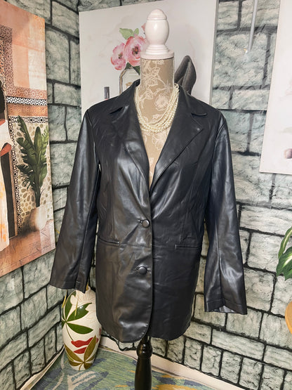 Forever 21 Faux Leather Jacket Women sz Small