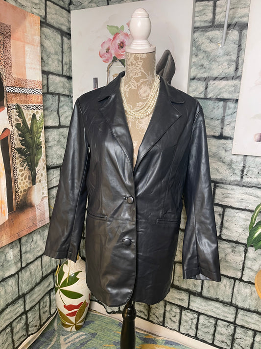 Forever 21 Faux Leather Jacket Women sz Small