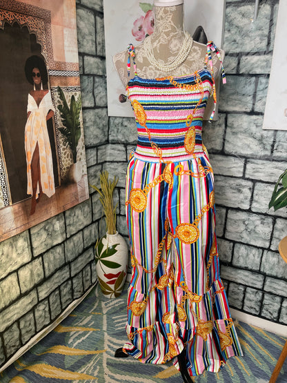 Colorful Jumpsuit Women sz Large