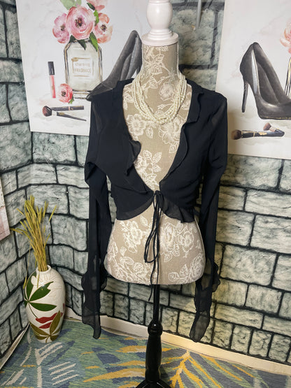 Fashion Nova Black Blouse Women sz Large