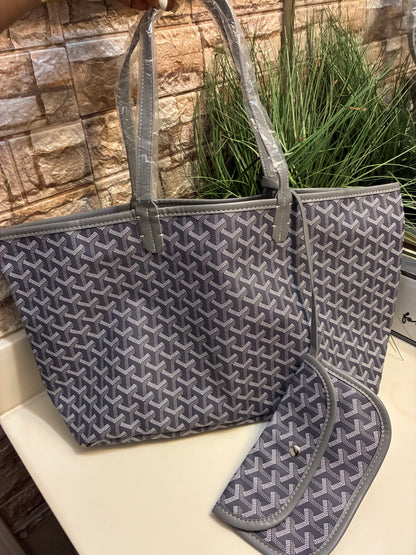 NEW gray handbag (goyard look alike) Large Size
