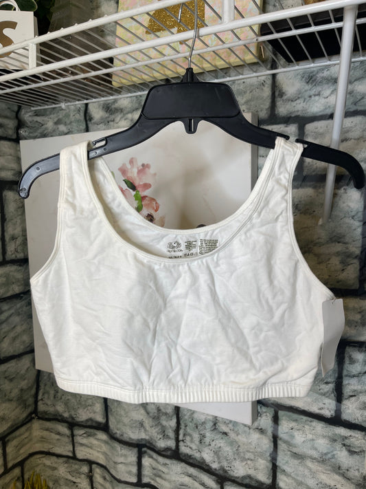 NEW Fruit of Loom White Sports Bra Women sz 42