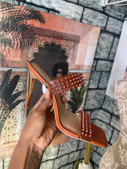 Steve Madden Orange Spike Heels Women sz 9
