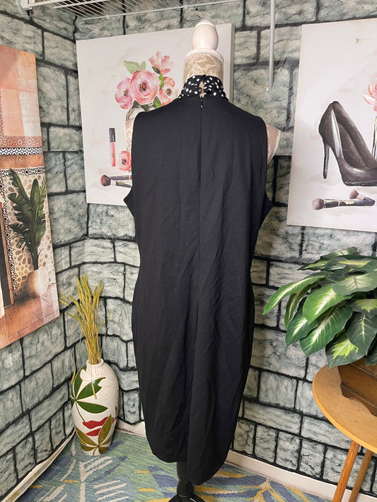 Sara Campbell Black White Dress Women sz Large