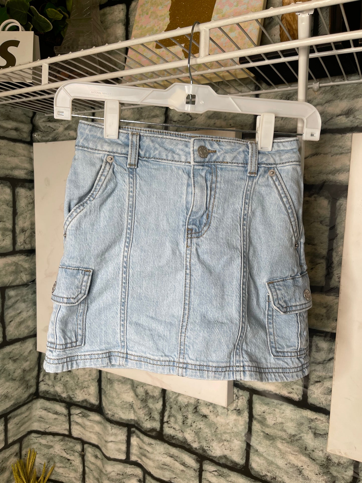 Cat & Jack Blue denim Skirt Girls sz Medium 8