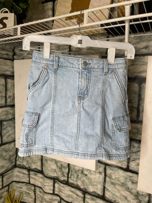 Cat & Jack Blue denim Skirt Girls sz Medium 8