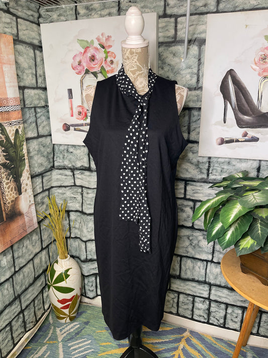 Sara Campbell Black White Dress Women sz Large