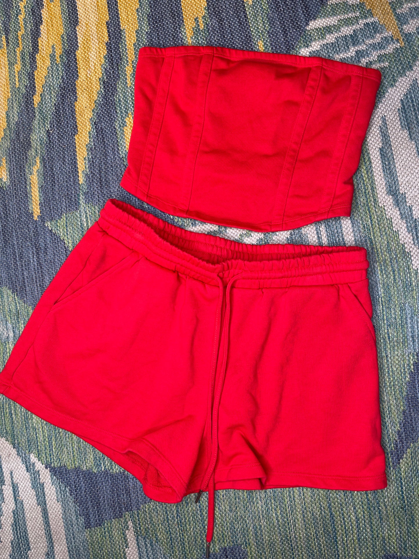 No Bounaries Red 2 piece Pants Set Women sz Medium