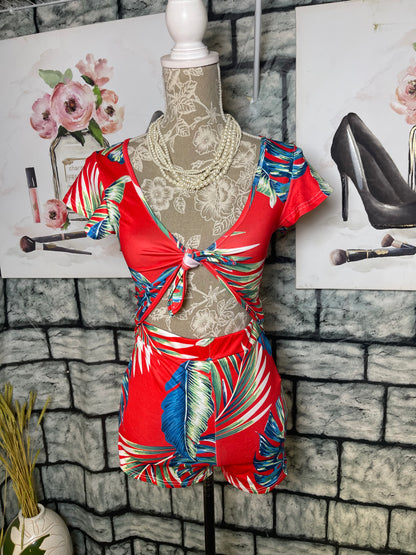 NEW Shein Red Romper Women sz Small