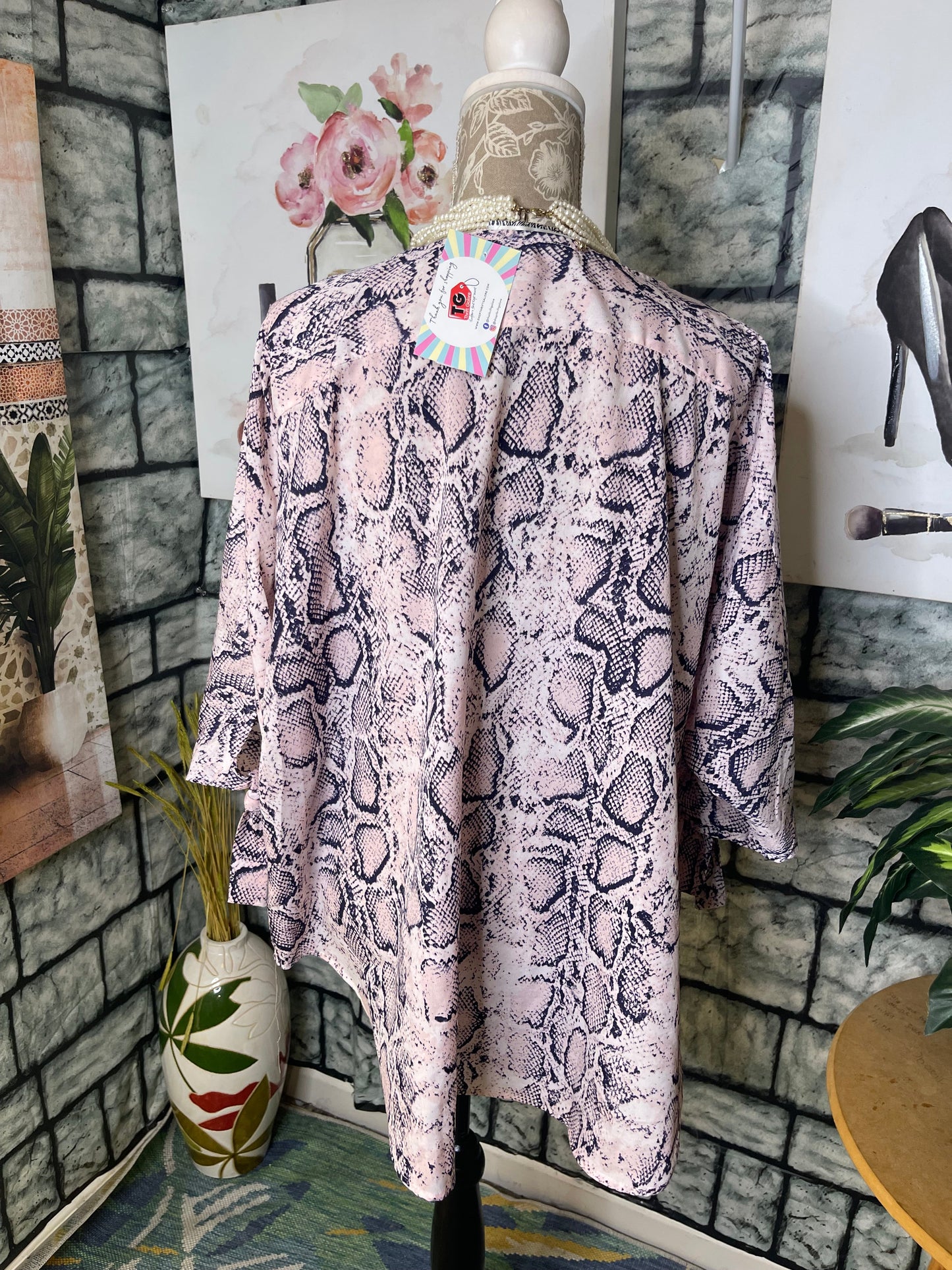 Giddy Up Glamour Pale Pink Bluse Blouse Women sz XL